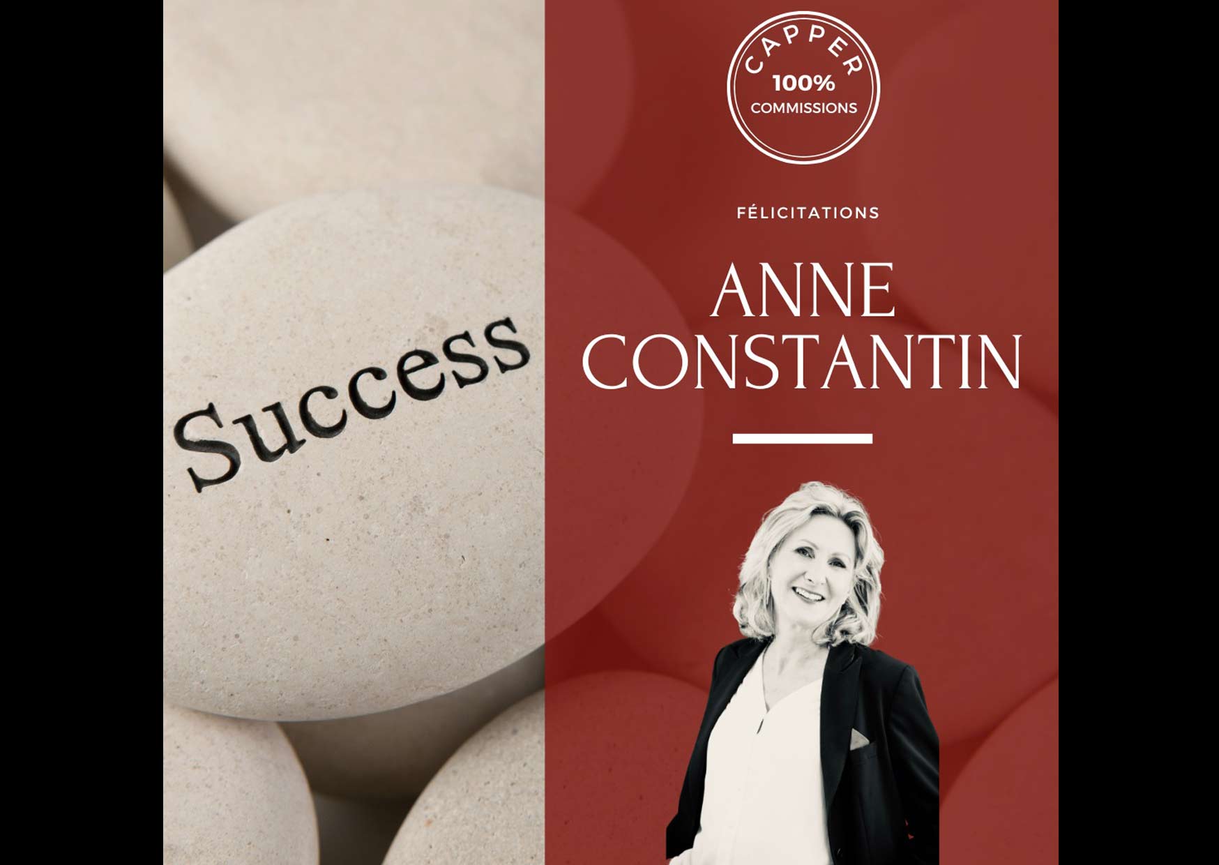 Bravo Anne Constantin ! Reconversion réussie !